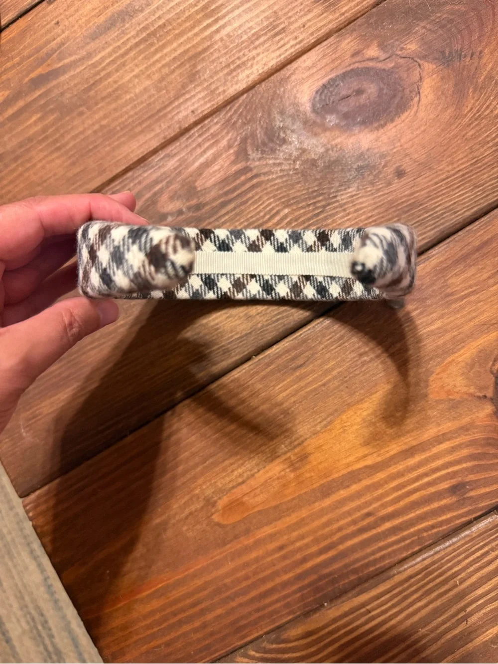 J. Crew wide Houndstooth headband